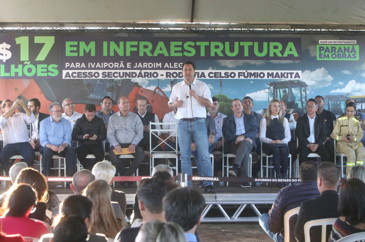 Governador confirma R$ 17,7 milhões para obra em rodovia que beneficia Ivaiporã e Jardim Alegre